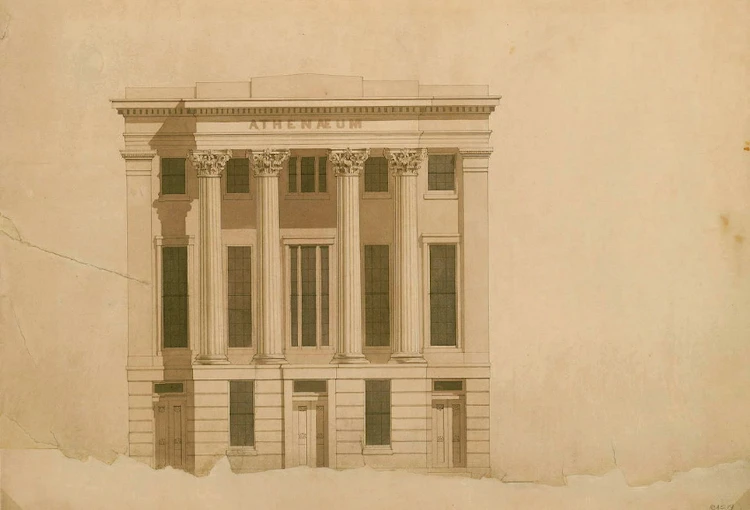 Athenaeum Front Elevation 1845